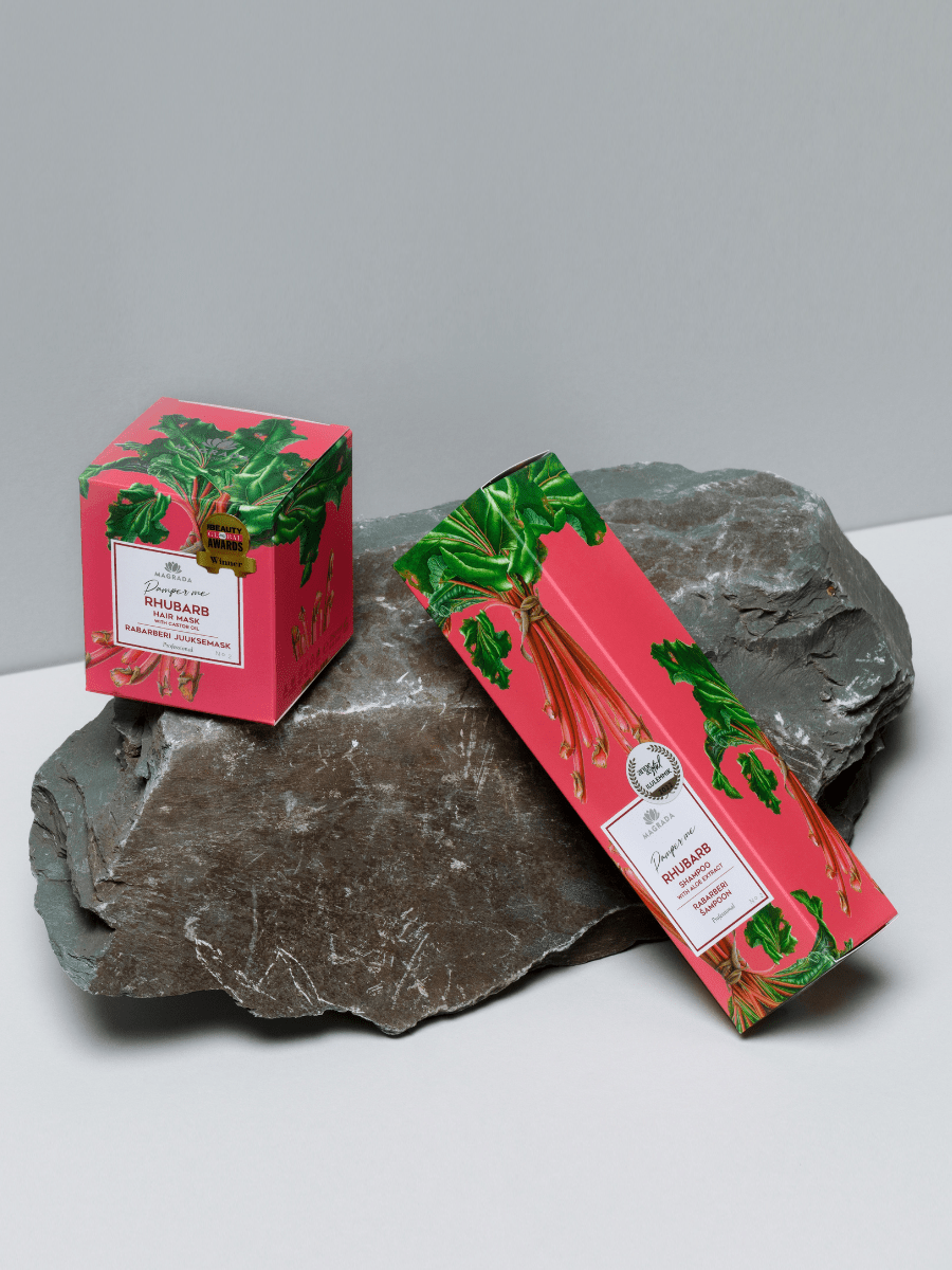 Rhubarb Hair Mask With Castor Oil - 250 ml - Jolz Eco