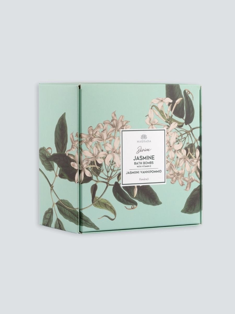 Divine Jasmine Bath Bomb With Vitamin E - Set of 4 Bombs - Jolz Eco