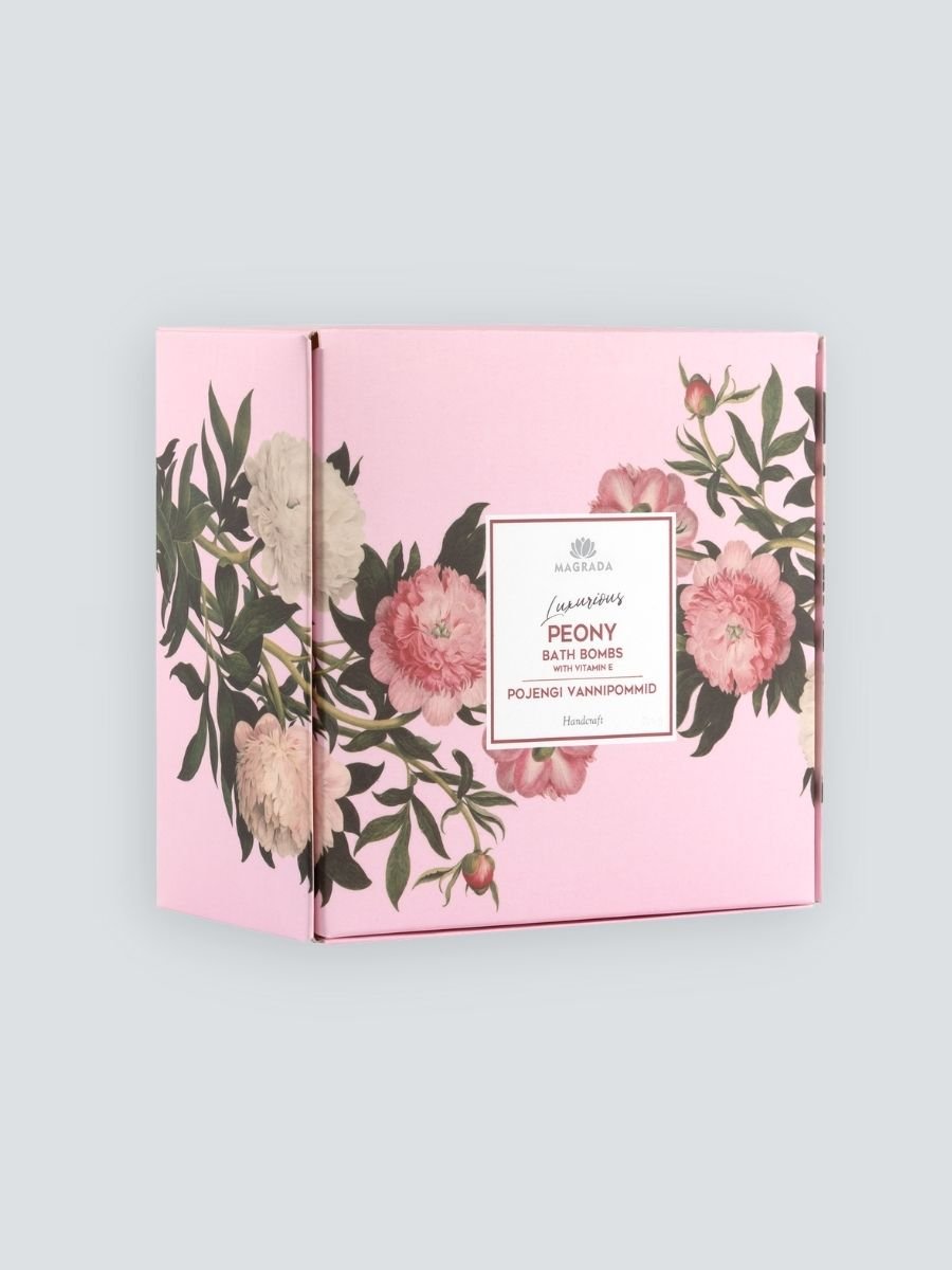 Luxurious Peony Bath Bomb With Vitamin E - Set of 4 Bombs - Jolz Eco