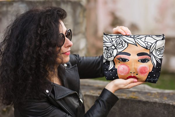 MAKEUP BAG / POUCH YOKO - BLACK - Jolz Eco