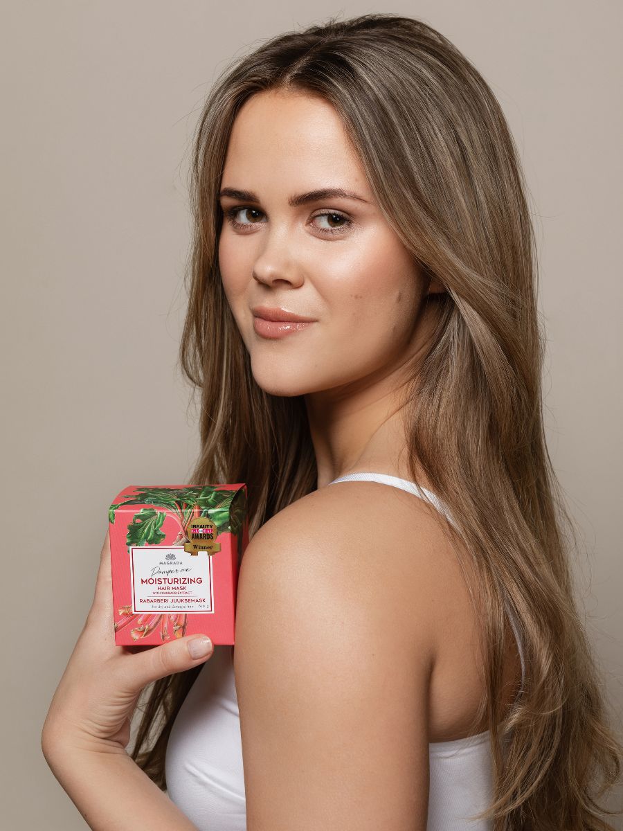 Rhubarb Hair Mask With Castor Oil - 250 ml - Jolz Eco