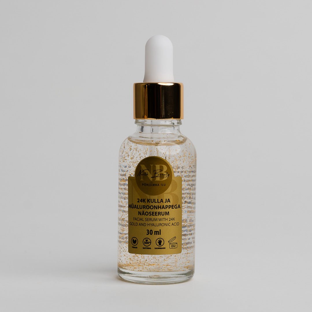 24K Gold and Hyaluronic Acid Face Serum, 30ml - Jolz Eco