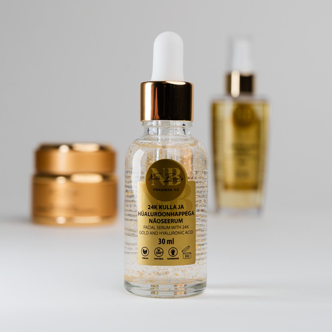 24K Gold and Hyaluronic Acid Face Serum, 30ml - Jolz Eco