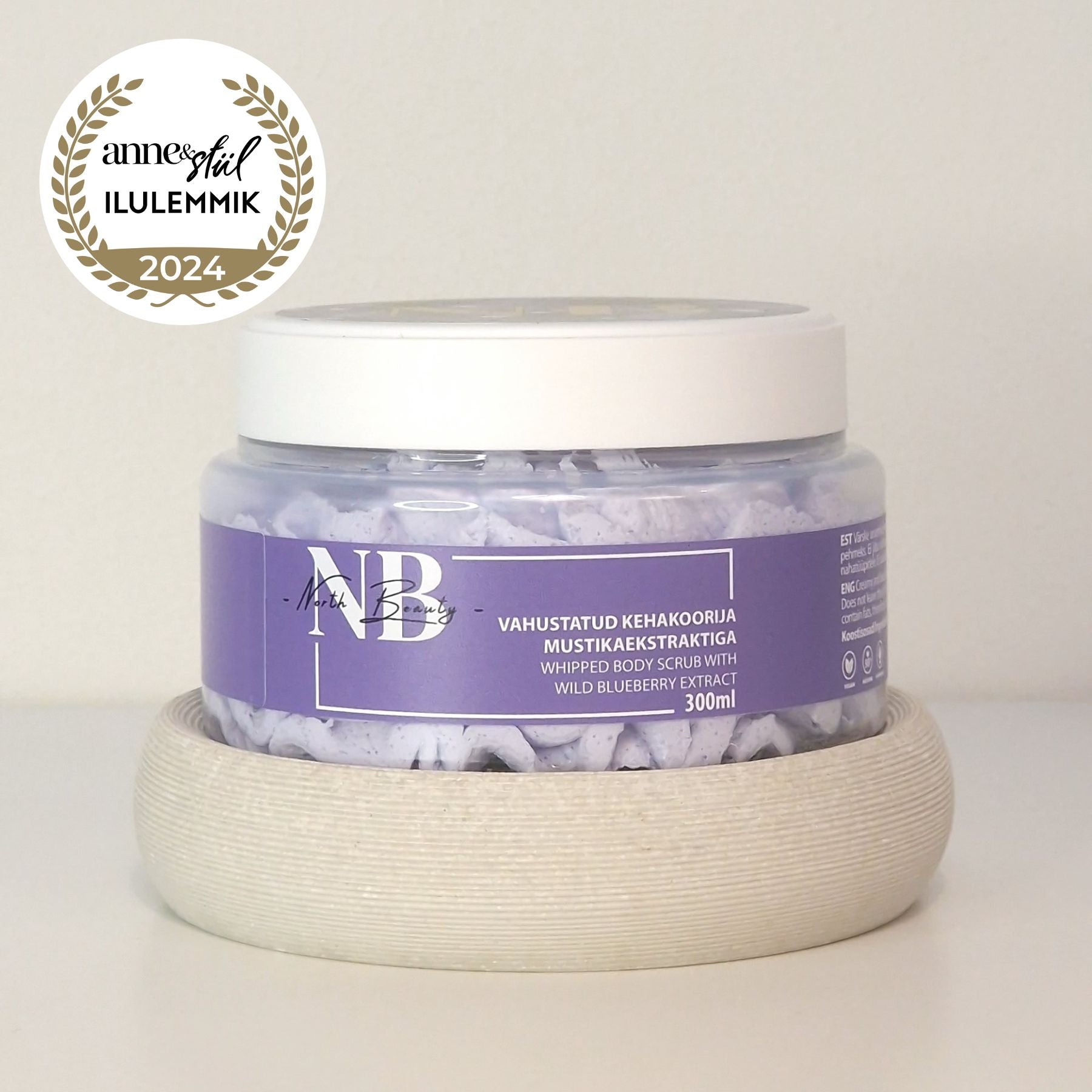 Whipped Sugar Body Scrub With Blueberry, 300 ml - Jolz Eco