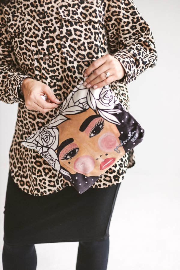MAKEUP BAG / POUCH YOKO - BLACK - Jolz Eco