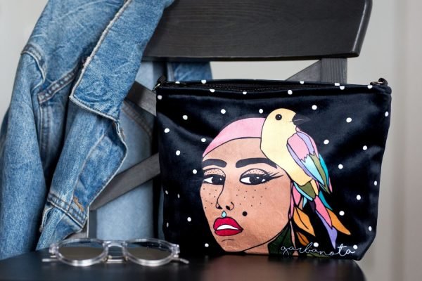 MAKEUP BAG / POUCH SIUZANA - BLACK - Jolz Eco