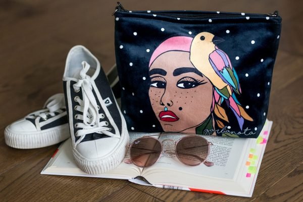 MAKEUP BAG / POUCH SIUZANA - BLACK - Jolz Eco
