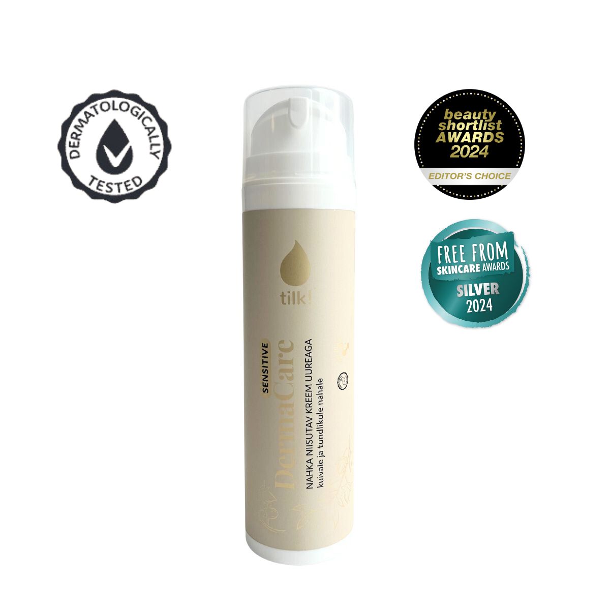 DermaCare Sensitive – Moisturising Urea Cream for Very Dry and Sensitive Skin, 200ml - Jolz Eco
