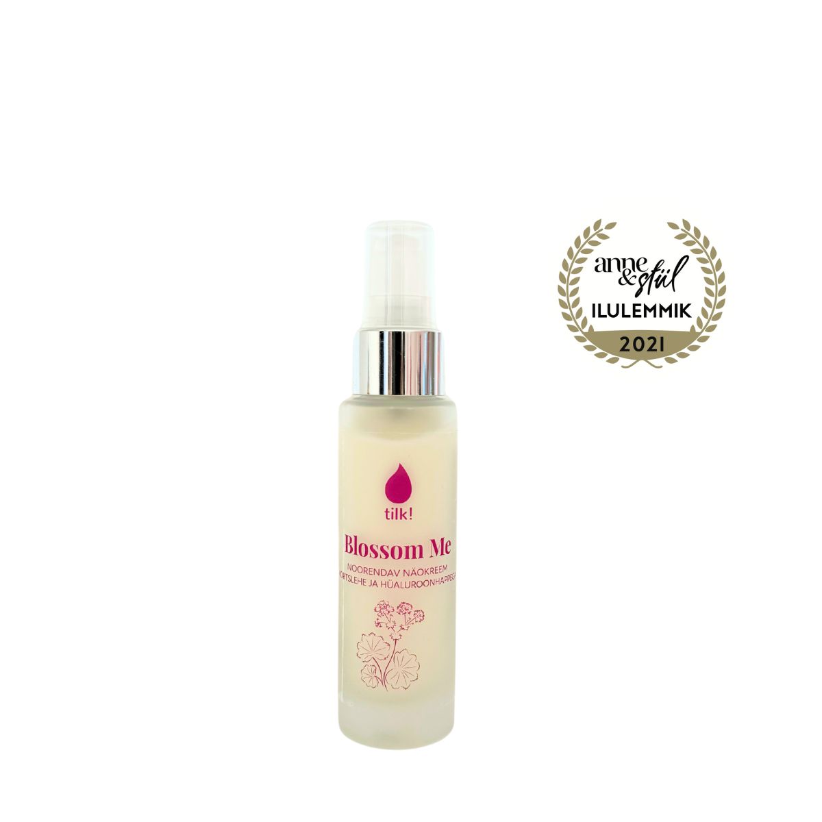 Blossom Me Anti - Stress Face Cream with Lady’s Mantle & Hyaluronic Acid, 50ml - Jolz Eco