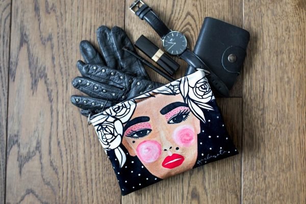 MAKEUP BAG / POUCH YOKO - BLACK - Jolz Eco