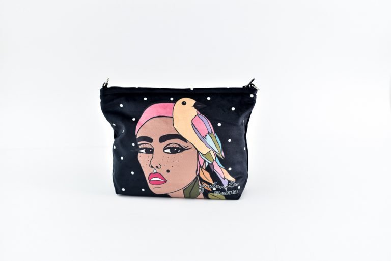 MAKEUP BAG / POUCH SIUZANA - BLACK - Jolz Eco