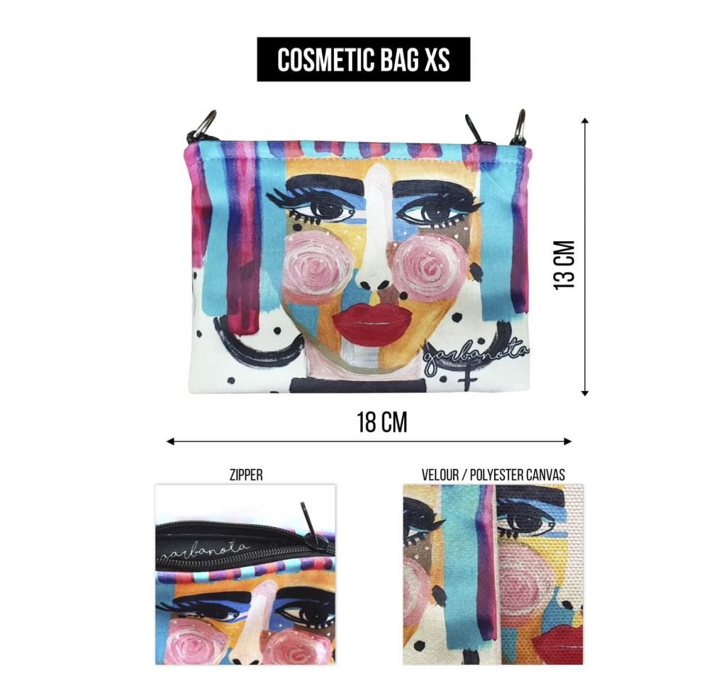 MAKEUP BAG / POUCH ROSE - BLACK - Jolz Eco