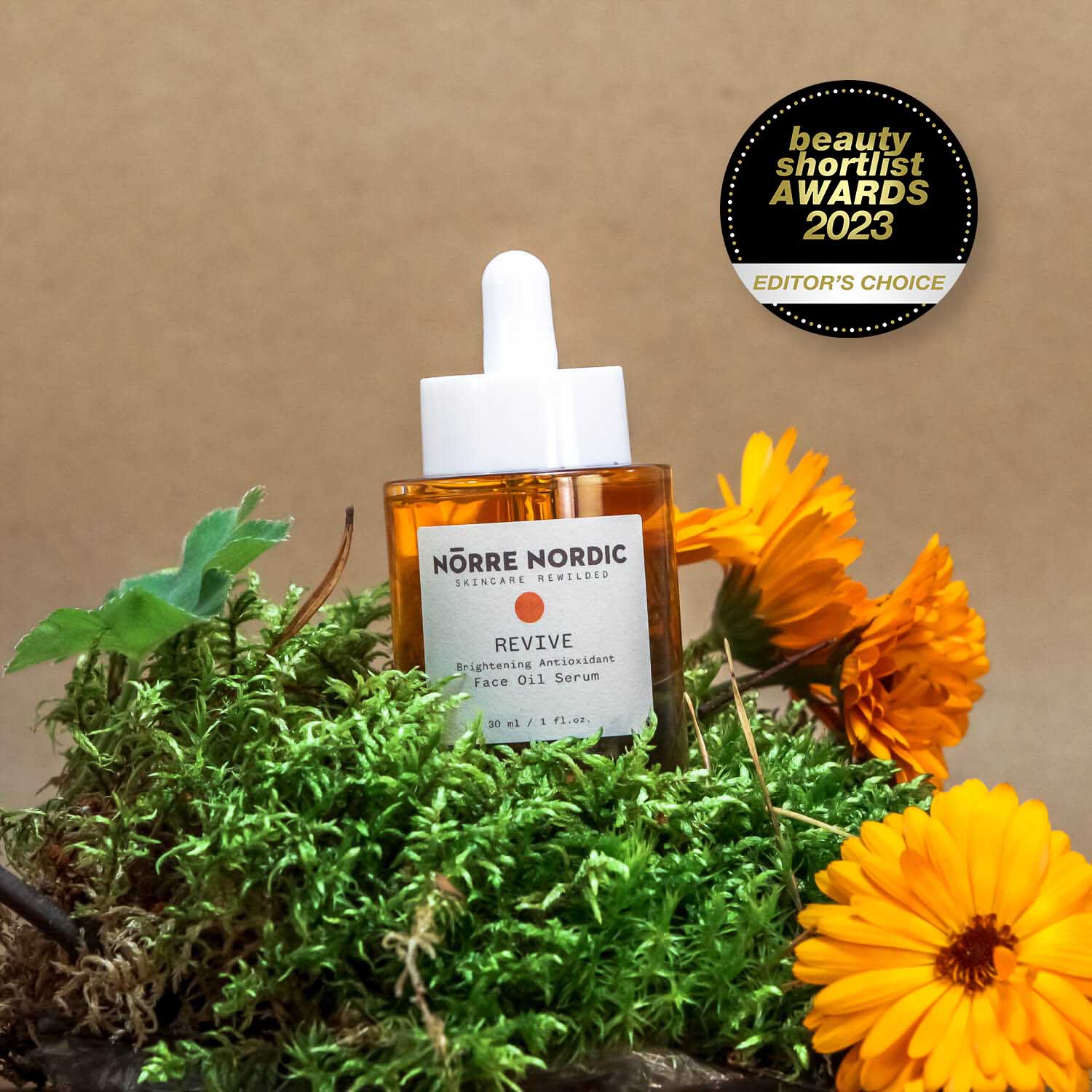 Brightening Antioxidant Face Oil Serum REVIVE, 30 ml - Jolz Eco