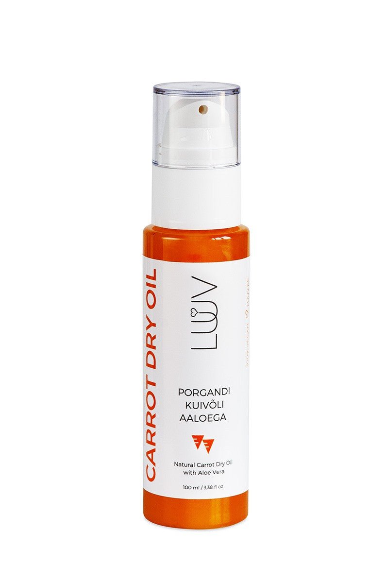 Natural Carrot Dry Oil With Aloe Vera, 100ml - Jolz Eco