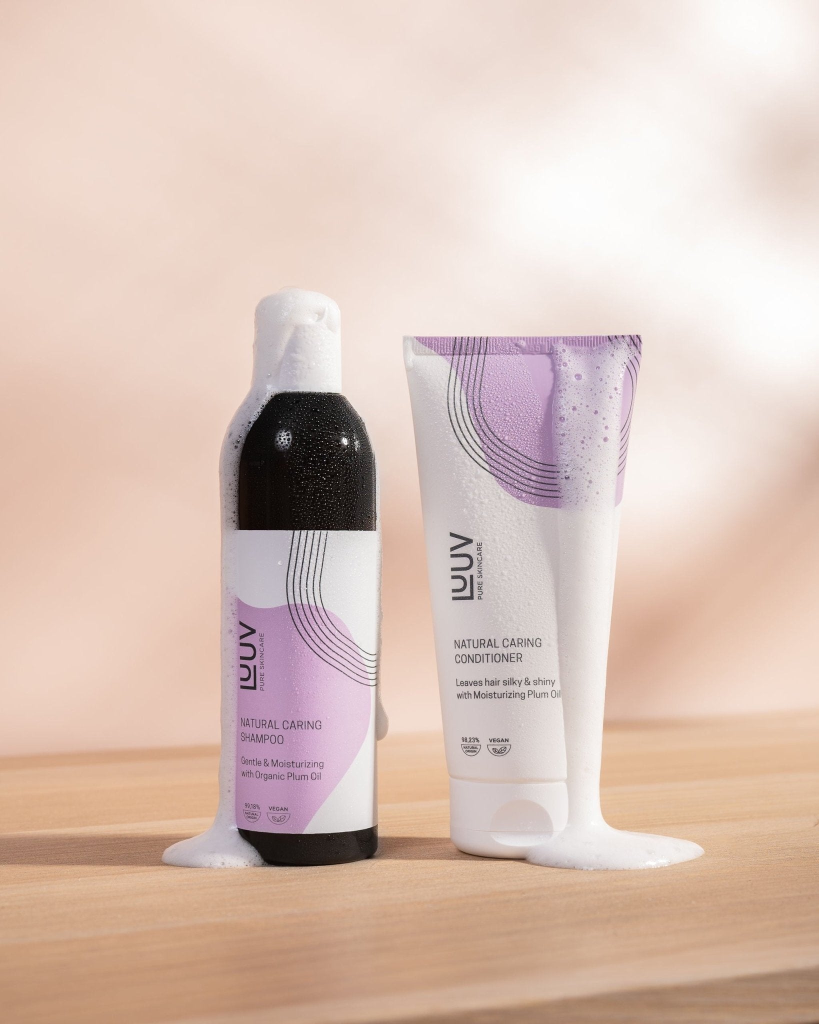 Natural Nourishing Shampoo and Conditioner with Plum Oil Set - Jolz Eco