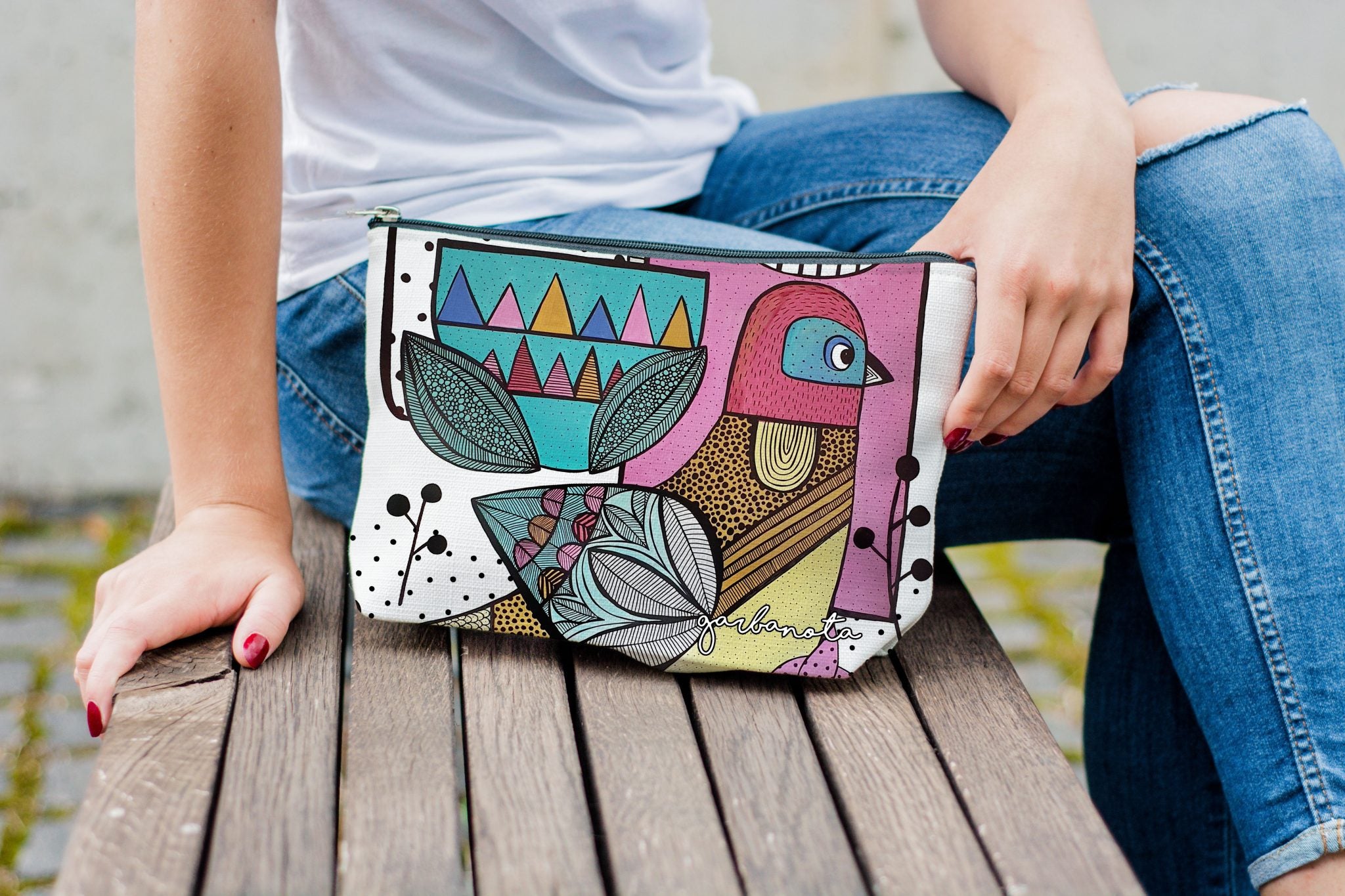 MAKEUP BAG / POUCH LITTLE BIRD - Jolz Eco