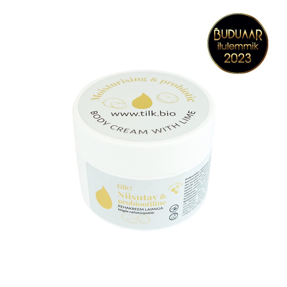 Moisturising Probiotic Body Cream with Lime for All Skin Types, 200ml - Jolz Eco