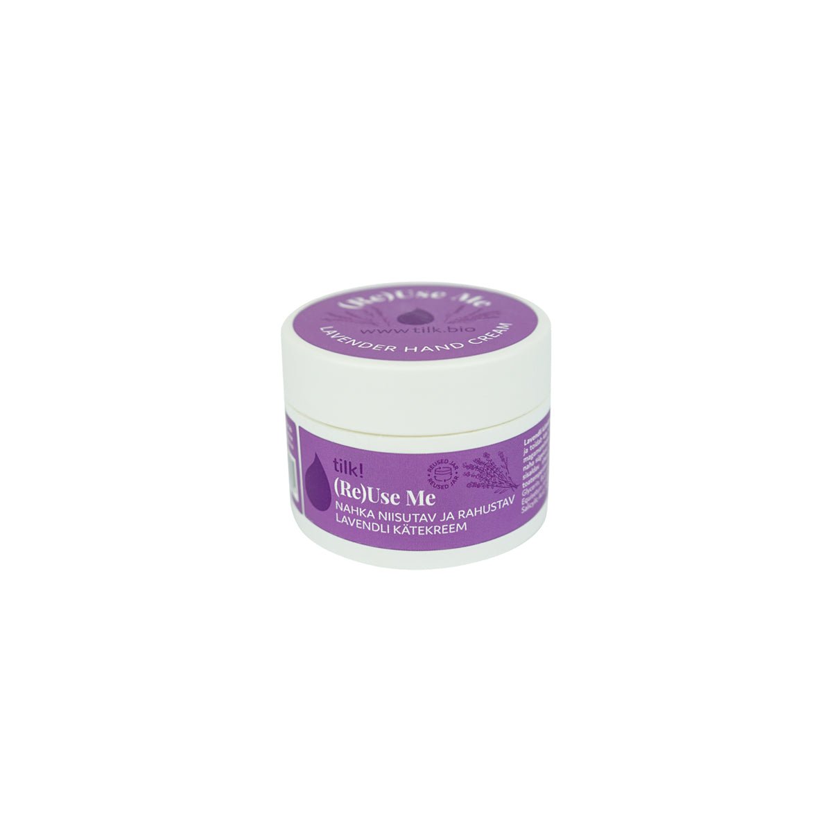 ReUse Me Moisturising and Calming Lavender Hand Cream, 50ml - Jolz Eco