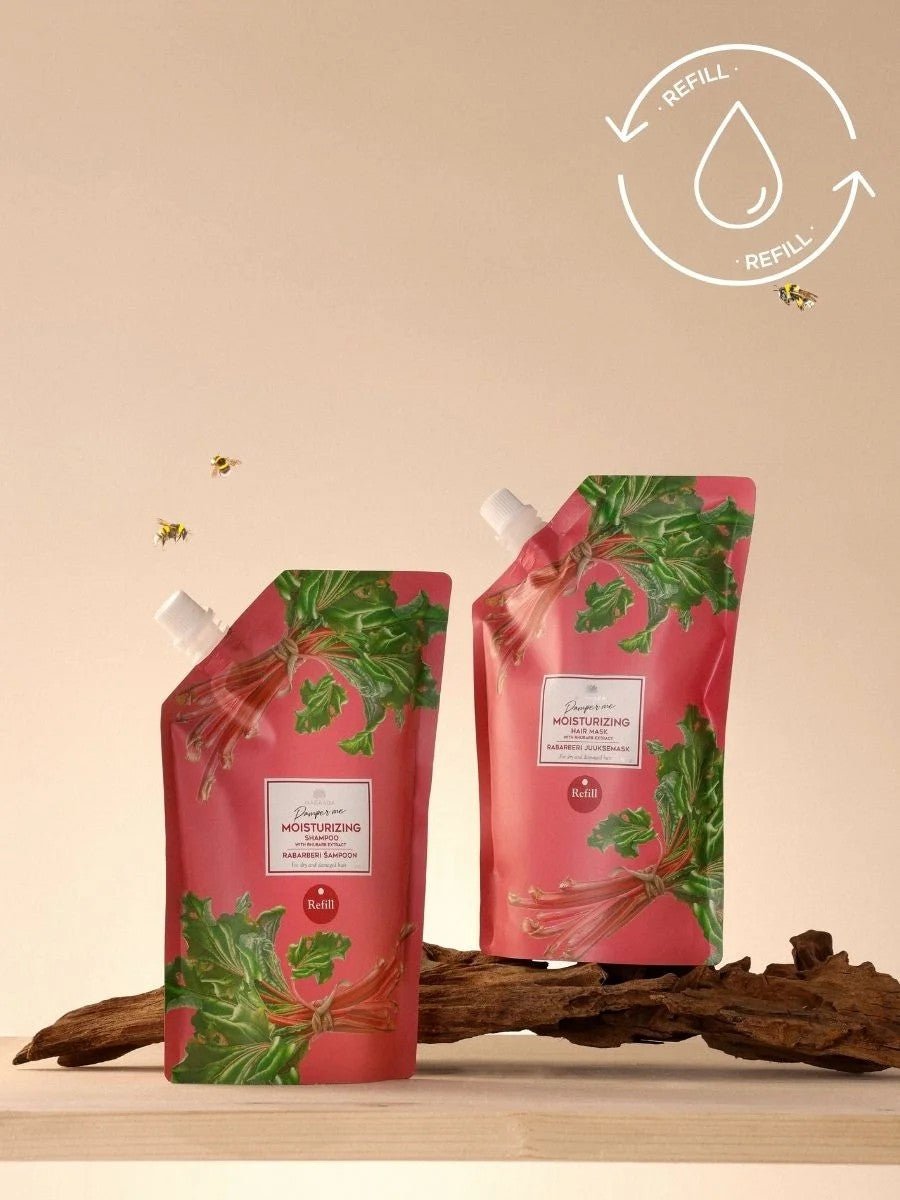 REFILL for Rhubarb Hair Mask With Castor Oil - 500 ml - Jolz Eco