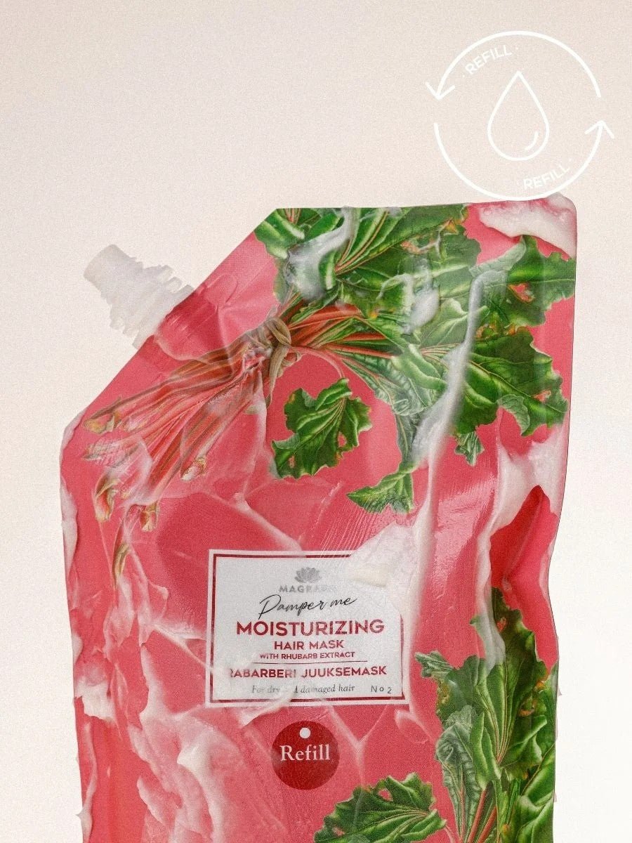 REFILL for Rhubarb Hair Mask With Castor Oil - 500 ml - Jolz Eco