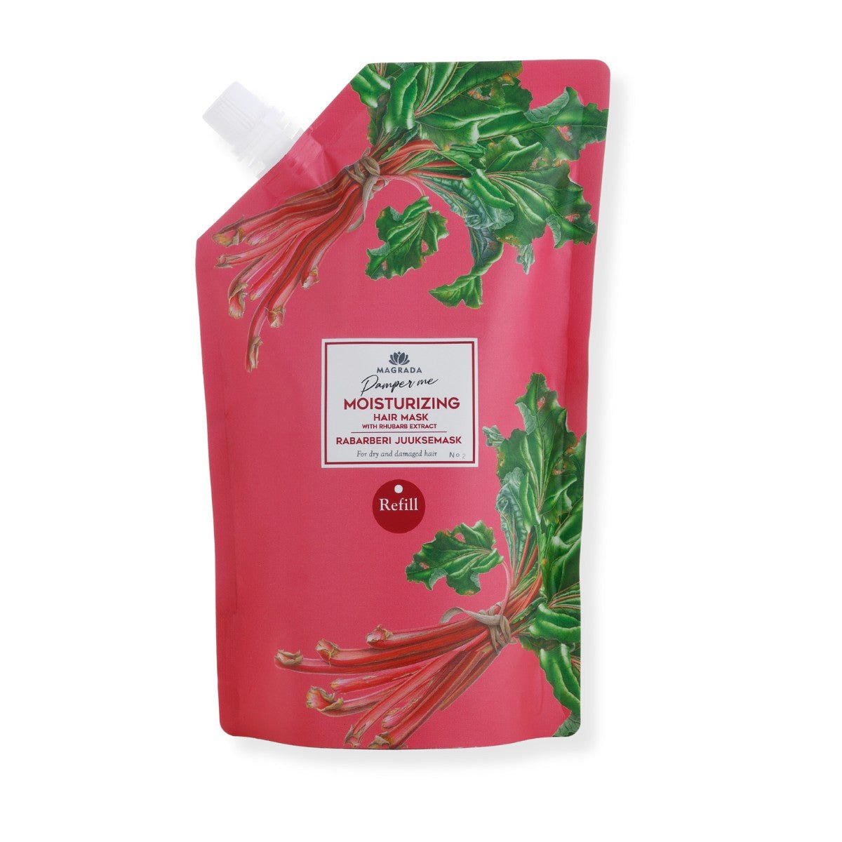 REFILL for Rhubarb Hair Mask With Castor Oil - 500 ml - Jolz Eco