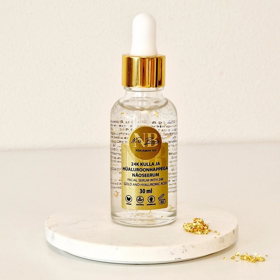 24K Gold and Hyaluronic Acid Face Serum, 30ml - Jolz Eco