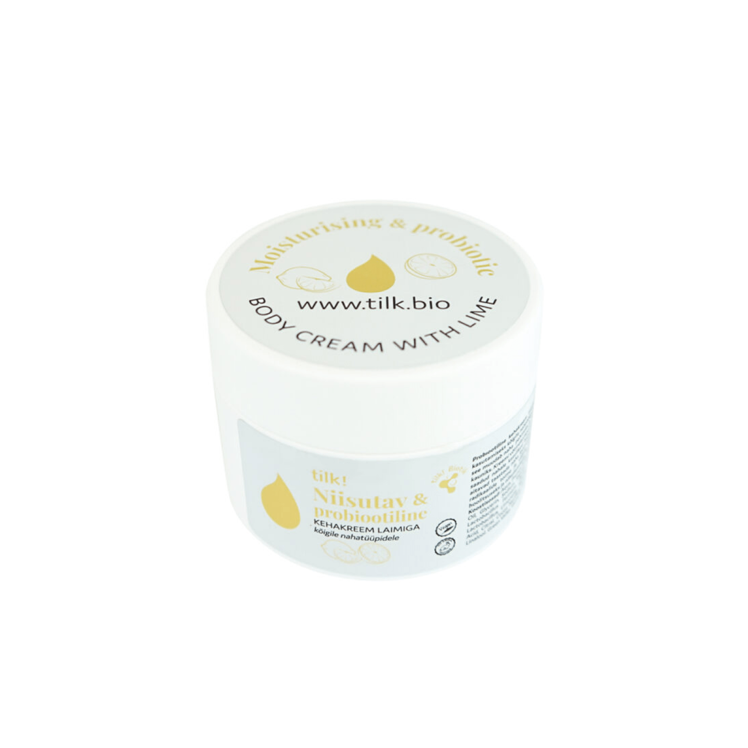Moisturising Probiotic Body Cream with Lime for All Skin Types, 200ml - Jolz Eco