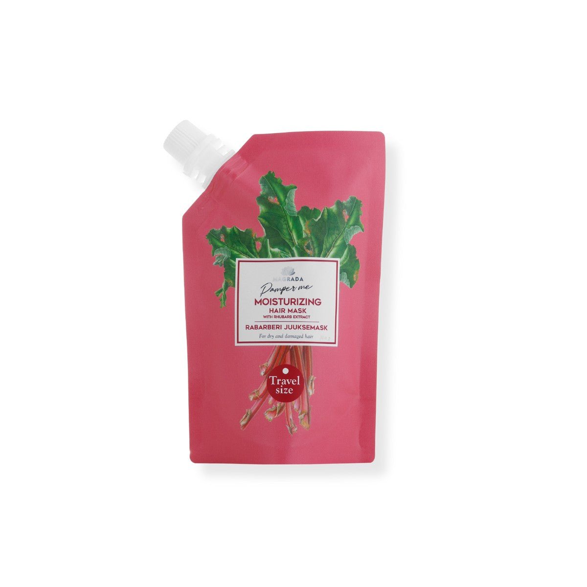 TRAVEL SIZE Rhubarb Hair Mask With Castor Oil - 100 ml - Jolz Eco